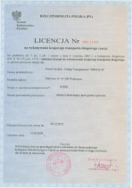 Licencja na wykonywanie krajowego transportu drogowego rzeczy